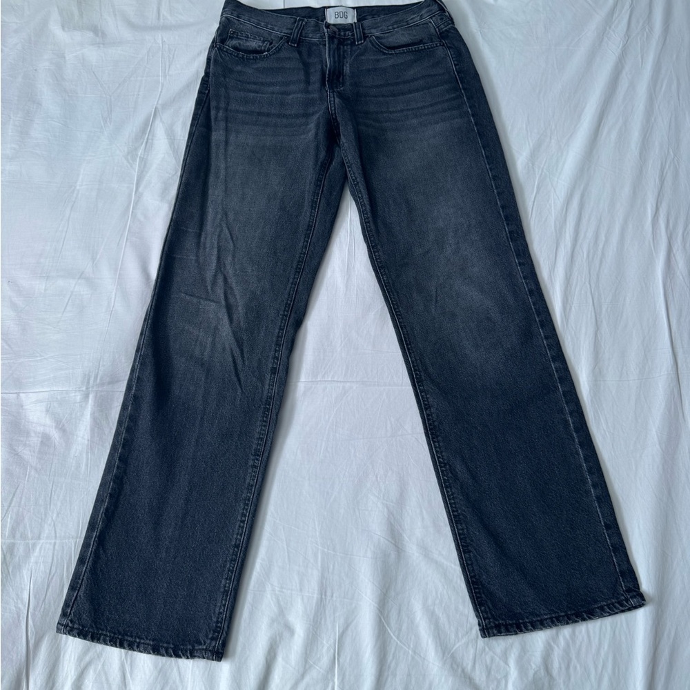 BDG Cowgirl Jeans Womens 27 Black Washed High Rise Flare Wide Leg Denim